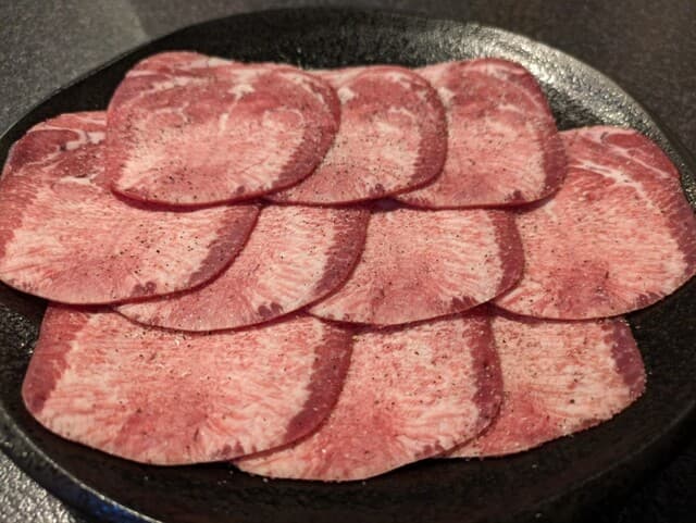 夫と息子と一緒に焼肉の極太で食事をしに行った。